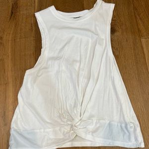 White tie front tank / muscle tee